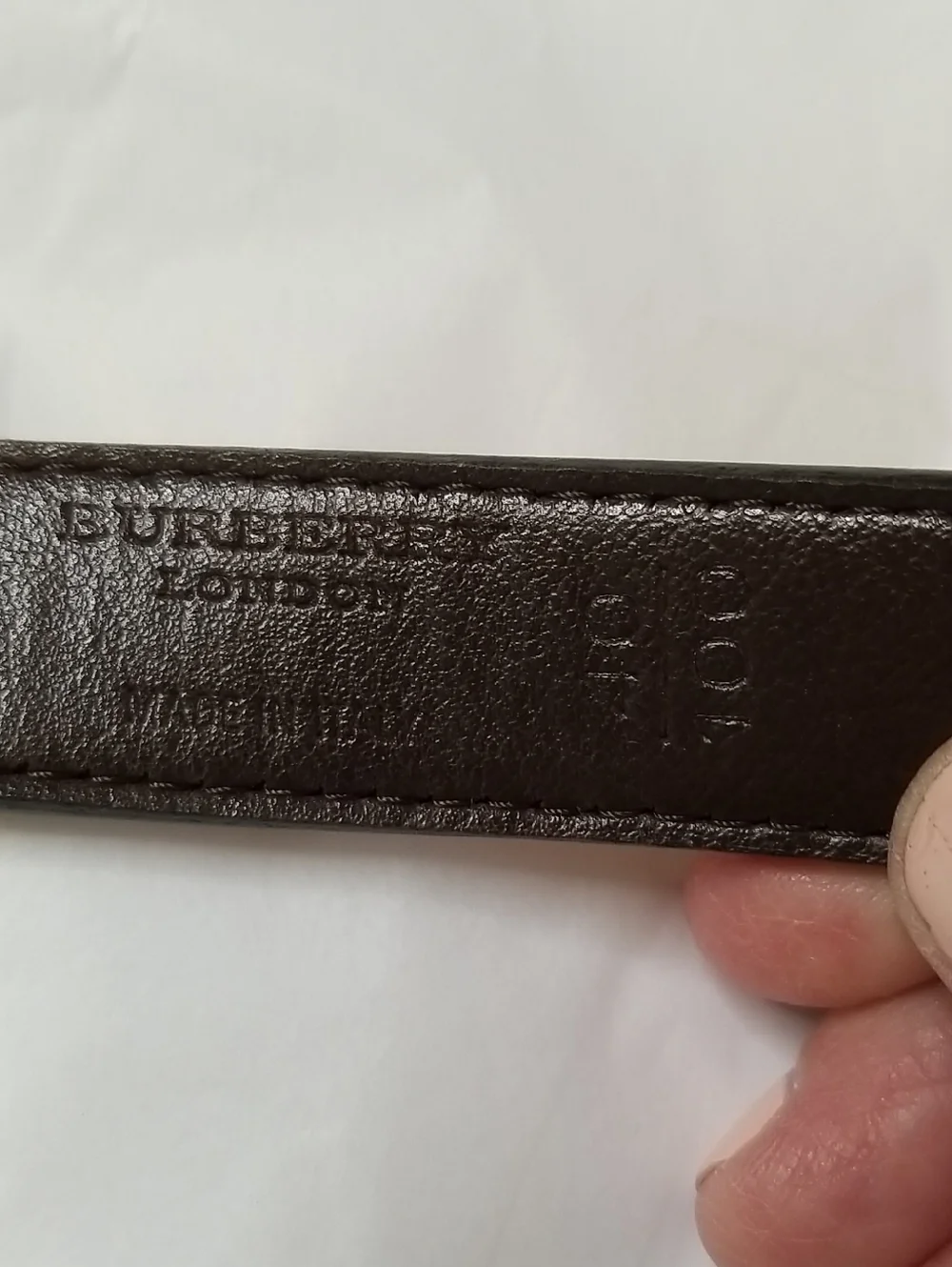 Burberry Mens Plaid Belt Large NWT